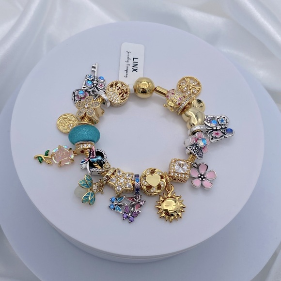 Linx Yellow Gold Bracelet with Themed Charms